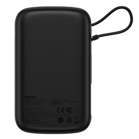Powerbank z szybkim ładowaniem 10000mAh 22.5W QC-PD-SCP-FCP kabel USB-C czarny Powerbank z szybkim ładowaniem 10000mAh 22.5W QC-PD-SCP-FCP kabel USB-C czarny