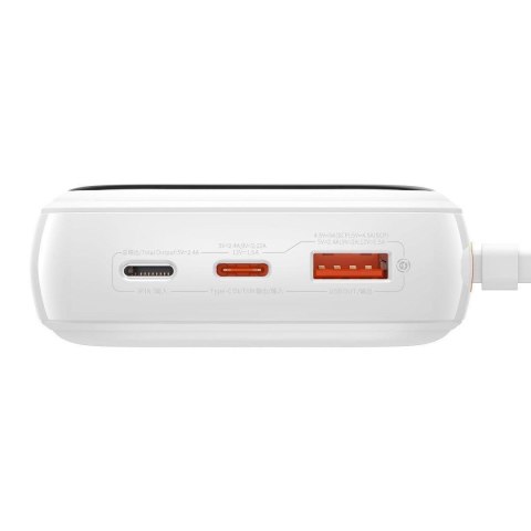 Powerbank z szybkim ładowaniem 20000mAh 20W QC-PD-SCP-FCP kabel Iphone Lightning biały Powerbank z szybkim ładowaniem 20000mAh 20W QC-PD-SCP-FCP kabel Iphone Lightning biały