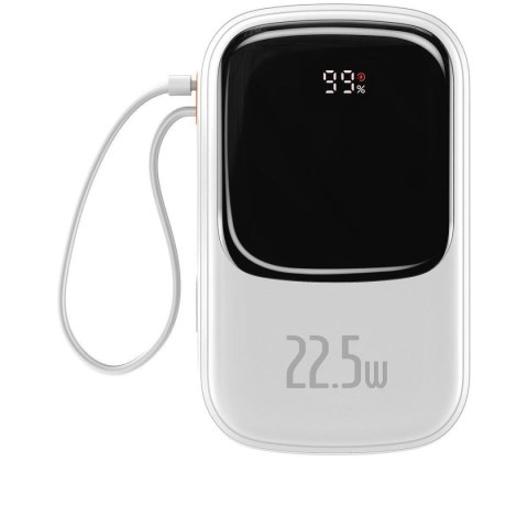Powerbank z szybkim ładowaniem 20000mAh 22.5W QC-PD-SCP-FCP kabel USB-C biały Powerbank z szybkim ładowaniem 20000mAh 22.5W QC-PD-SCP-FCP kabel USB-C biały