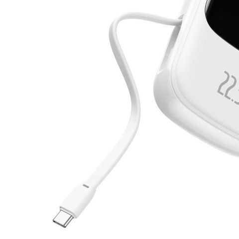 Powerbank z szybkim ładowaniem 20000mAh 22.5W QC-PD-SCP-FCP kabel USB-C biały Powerbank z szybkim ładowaniem 20000mAh 22.5W QC-PD-SCP-FCP kabel USB-C biały