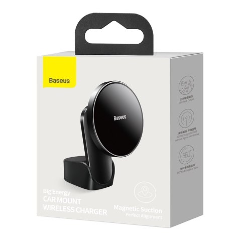 Samochodowy uchwyt magnetyczny indukcyjna ładowarka Qi 15W MagSafe do iPhone czarny Samochodowy uchwyt magnetyczny indukcyjna ładowarka Qi 15W MagSafe do iPhone czarny