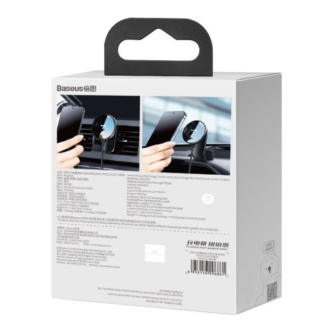 Samochodowy uchwyt magnetyczny indukcyjna ładowarka Qi 15W MagSafe do iPhone czarny Samochodowy uchwyt magnetyczny indukcyjna ładowarka Qi 15W MagSafe do iPhone czarny