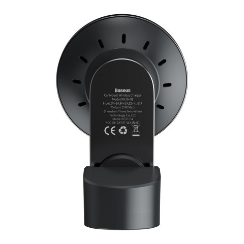 Samochodowy uchwyt magnetyczny indukcyjna ładowarka Qi 15W MagSafe do iPhone czarny Samochodowy uchwyt magnetyczny indukcyjna ładowarka Qi 15W MagSafe do iPhone czarny