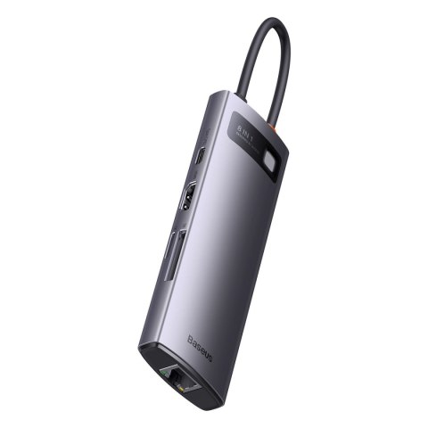 StarJoy HUB 8w1 USB-C 3xUSB HDMI RJ45 czytnik kart SD i TF PD szary StarJoy HUB 8w1 USB-C 3xUSB HDMI RJ45 czytnik kart SD i TF PD szary