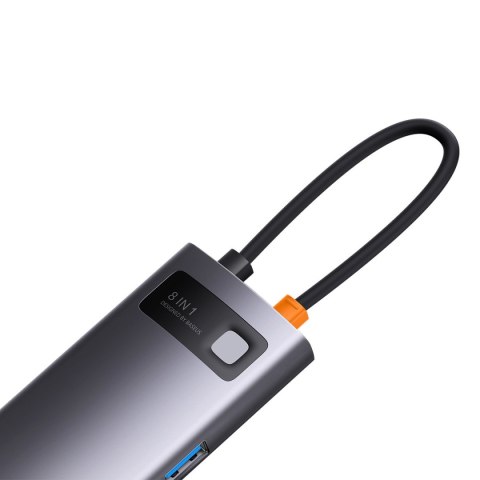 StarJoy HUB 8w1 USB-C 3xUSB HDMI RJ45 czytnik kart SD i TF PD szary StarJoy HUB 8w1 USB-C 3xUSB HDMI RJ45 czytnik kart SD i TF PD szary