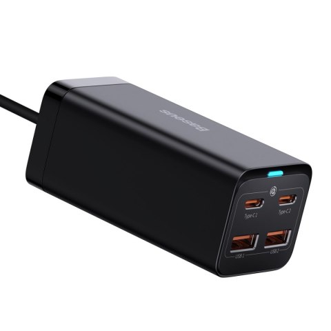 Szybka uniwersalna ładowarka sieciowa GaN 2x USB-C 2x USB 100W QC 4.0+ AFC czarny Szybka uniwersalna ładowarka sieciowa GaN 2x USB-C 2x USB 100W QC 4.0+ AFC czarny