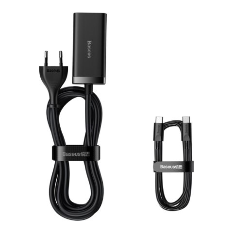 Szybka uniwersalna ładowarka sieciowa GaN 2x USB-C 2x USB 100W QC 4.0+ AFC czarny Szybka uniwersalna ładowarka sieciowa GaN 2x USB-C 2x USB 100W QC 4.0+ AFC czarny