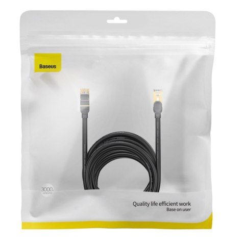 Szybki kabel sieciowy 10Gbps Speed Seven RJ45 30m czarny Szybki kabel sieciowy 10Gbps Speed Seven RJ45 30m czarny