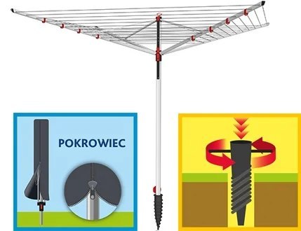 Suszarka zewnętrzna Vileda Sun Lift Plus 60 Suszarka zewnętrzna Vileda Sun Lift Plus 60