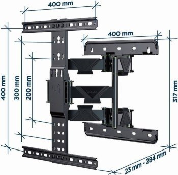 Uchwyt - Gembird 32"- 65", 36kg, regulowany, obrót i pochylenie Gembird Uchwyt - Gembird 32"- 65", 36kg, regulowany, obrót i pochylenie Gembird