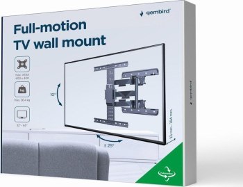 Uchwyt - Gembird 32"- 65", 36kg, regulowany, obrót i pochylenie Gembird Uchwyt - Gembird 32"- 65", 36kg, regulowany, obrót i pochylenie Gembird