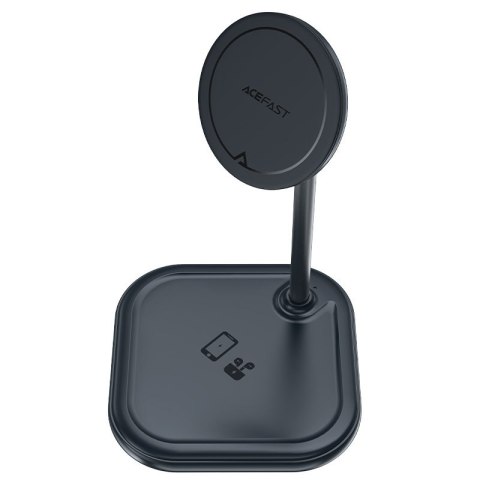 2w1 Ładowarka bezprzewodowa Qi 15W i stojak podstawka do iPhone i Apple AirPods E6 czarny 2w1 Ładowarka bezprzewodowa Qi 15W i stojak podstawka do iPhone i Apple AirPods E6 czarny