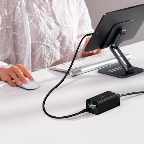 2w1 Ładowarka sieciowa GaN5 Pro + HUB konwerter HDMI 4K 2x USB-C USB-A czarny 2w1 Ładowarka sieciowa GaN5 Pro + HUB konwerter HDMI 4K 2x USB-C USB-A czarny