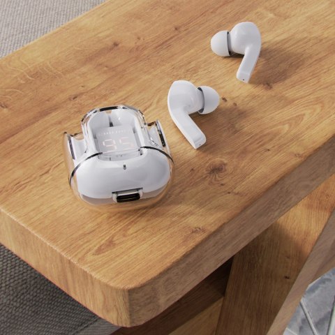 Dokanałowe słuchawki bezprzewodowe TWS Bluetooth szary Dokanałowe słuchawki bezprzewodowe TWS Bluetooth szary
