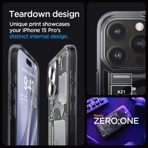 Etui Ultra Hybrid Mag z MagSafe na iPhone 15 Pro szaro-czarne Etui Ultra Hybrid Mag z MagSafe na iPhone 15 Pro szaro-czarne