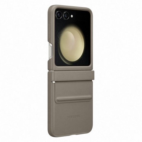 Etui pokrowiec z ekoskóry do Galaxy Z Flip 5 brązowe Etui pokrowiec z ekoskóry do Galaxy Z Flip 5 brązowe