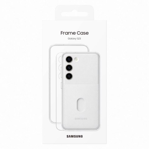 Etui pokrowiec z wymiennymi pleckami Samsung Galaxy S23 Frame Cover białe Etui pokrowiec z wymiennymi pleckami Samsung Galaxy S23 Frame Cover białe