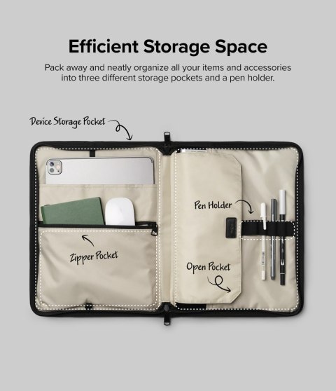 Etui saszetka torba organizer na laptopa tablet do 13'' Smart Zip Pouch beżowy Etui saszetka torba organizer na laptopa tablet do 13'' Smart Zip Pouch beżowy