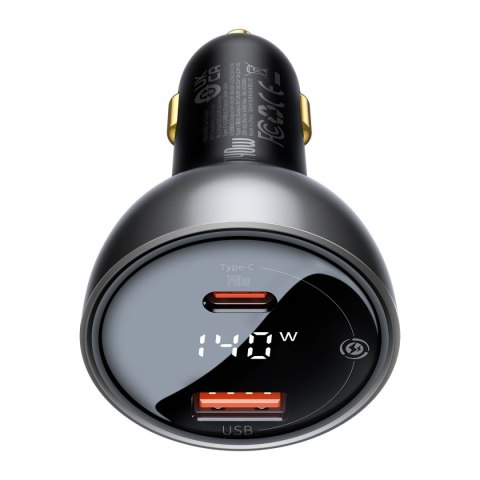 Ładowarka samochodowa USB USB-C PD3.1 140W + kabel USB-C 1m czarny Ładowarka samochodowa USB USB-C PD3.1 140W + kabel USB-C 1m czarny
