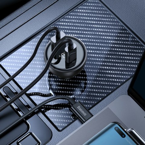 Ładowarka samochodowa USB USB-C PD3.1 140W + kabel USB-C 1m czarny Ładowarka samochodowa USB USB-C PD3.1 140W + kabel USB-C 1m czarny