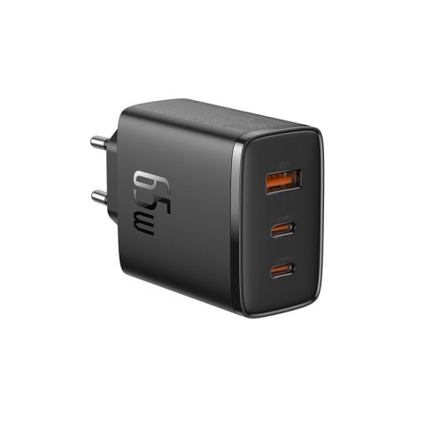 Ładowarka sieciowa GaN Cube Pro 65W 2x USB-C USB-A czarna Ładowarka sieciowa GaN Cube Pro 65W 2x USB-C USB-A czarna