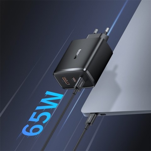 Ładowarka sieciowa GaN Cube Pro 65W 2x USB-C USB-A czarna Ładowarka sieciowa GaN Cube Pro 65W 2x USB-C USB-A czarna