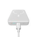 Mini powerbank 10000mAh z ładowaniem indukcyjnym MagSafe PD 20W biały
