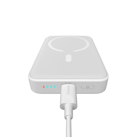 Mini powerbank 10000mAh z ładowaniem indukcyjnym MagSafe PD 20W biały Mini powerbank 10000mAh z ładowaniem indukcyjnym MagSafe PD 20W biały