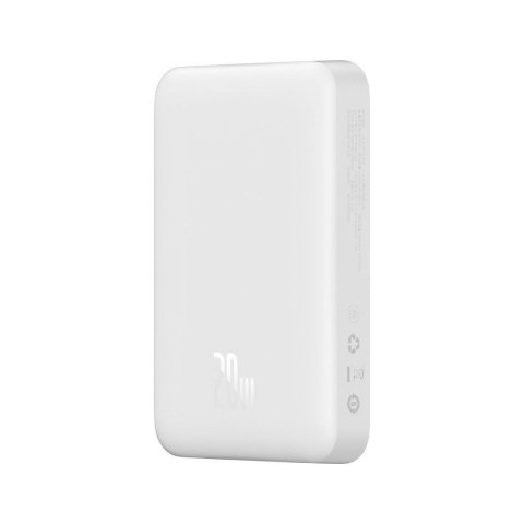 Mini powerbank 10000mAh z ładowaniem indukcyjnym MagSafe PD 20W biały Mini powerbank 10000mAh z ładowaniem indukcyjnym MagSafe PD 20W biały