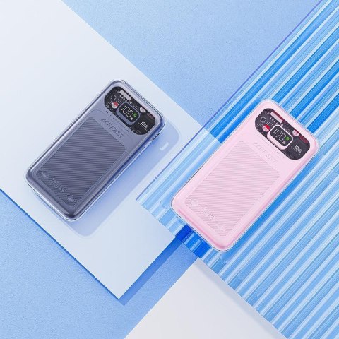 Powerbank 10000mAh Sparkling Series szybkie ładowanie 30W różowy Powerbank 10000mAh Sparkling Series szybkie ładowanie 30W różowy
