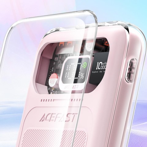 Powerbank 10000mAh Sparkling Series szybkie ładowanie 30W różowy Powerbank 10000mAh Sparkling Series szybkie ładowanie 30W różowy