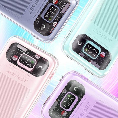 Powerbank 10000mAh Sparkling Series szybkie ładowanie 30W zielony Powerbank 10000mAh Sparkling Series szybkie ładowanie 30W zielony
