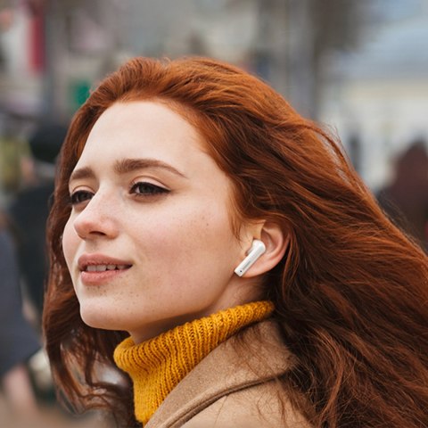 Słuchawki bezprzewodowe Bluetooth TWS ANC WS106 HiTune T3 białe Słuchawki bezprzewodowe Bluetooth TWS ANC WS106 HiTune T3 białe