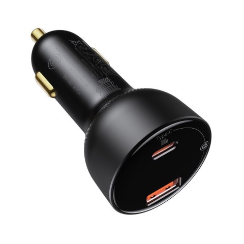 Szybka mocna ładowarka samochodowa USB / USB-C PPS QC PD 100W czarny Szybka mocna ładowarka samochodowa USB / USB-C PPS QC PD 100W czarny