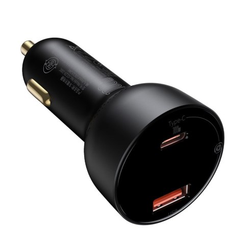 Szybka mocna ładowarka samochodowa USB / USB-C PPS QC PD 100W czarny Szybka mocna ładowarka samochodowa USB / USB-C PPS QC PD 100W czarny