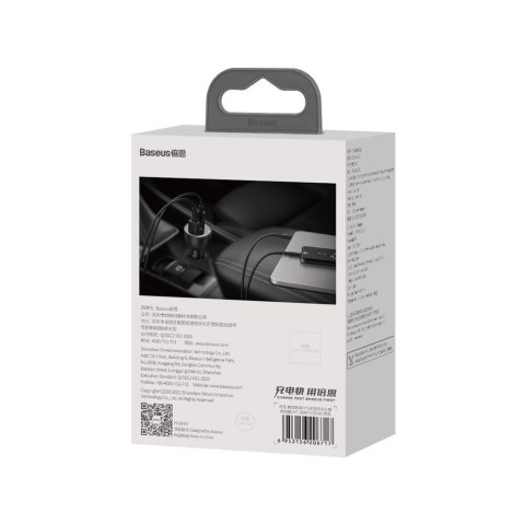Szybka mocna ładowarka samochodowa USB / USB-C PPS QC PD 100W czarny Szybka mocna ładowarka samochodowa USB / USB-C PPS QC PD 100W czarny