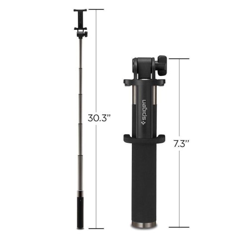 Wysokiej jakości kijek teleskopowy Selfie stick 18-77cm czarny Wysokiej jakości kijek teleskopowy Selfie stick 18-77cm czarny