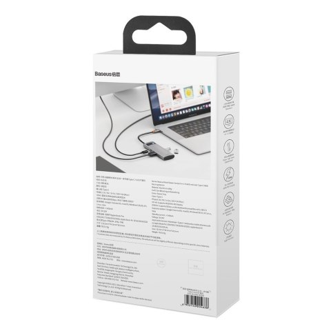 5w1 wielofunkcyjny HUB USB-C PD 100W HDMI 4K 3x USB 3.2 szary 5w1 wielofunkcyjny HUB USB-C PD 100W HDMI 4K 3x USB 3.2 szary
