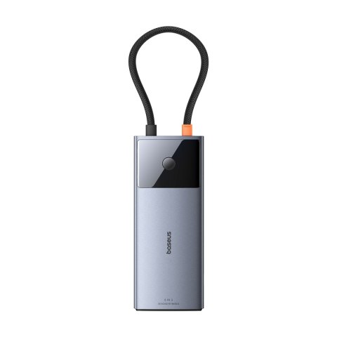 6w1 HUB Adapter USB-C do USB-A / USB-C / PD / HDMI / RJ-45 czarny 6w1 HUB Adapter USB-C do USB-A / USB-C / PD / HDMI / RJ-45 czarny