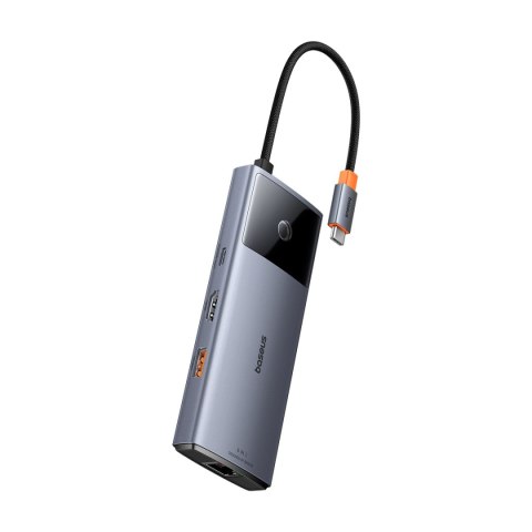 6w1 HUB Adapter USB-C do USB-A / USB-C / PD / HDMI / RJ-45 czarny 6w1 HUB Adapter USB-C do USB-A / USB-C / PD / HDMI / RJ-45 czarny