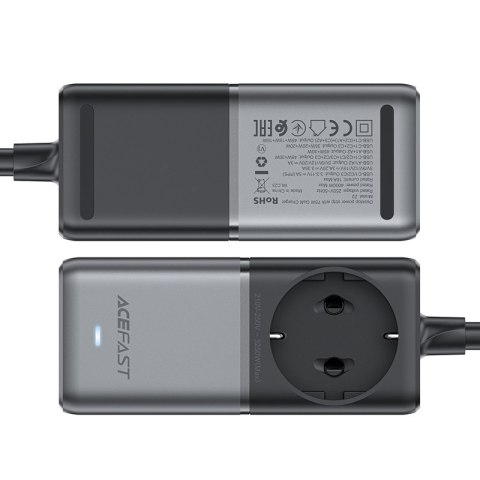 Ładowarka biurkowa stacja ładowania Z2 GaN 75W PD 3x USB-C 2x USB-A czarno-szara Ładowarka biurkowa stacja ładowania Z2 GaN 75W PD 3x USB-C 2x USB-A czarno-szara