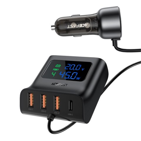 Ładowarka samochodowa 138W stacja ładująca 6 PORTÓW USB czarna Ładowarka samochodowa 138W stacja ładująca 6 PORTÓW USB czarna