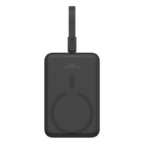 Mini Powerbank MagSafe 10000mAh 20W z kablem Lightning do iPhone 0.3m czarny Mini Powerbank MagSafe 10000mAh 20W z kablem Lightning do iPhone 0.3m czarny