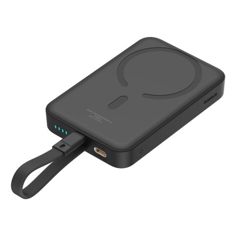 Mini Powerbank MagSafe 10000mAh 20W z kablem Lightning do iPhone 0.3m czarny Mini Powerbank MagSafe 10000mAh 20W z kablem Lightning do iPhone 0.3m czarny