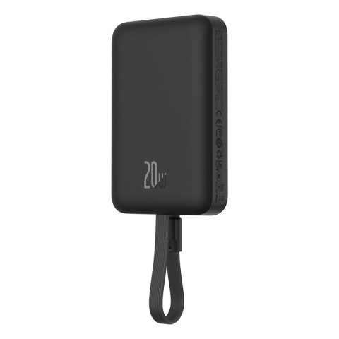 Mini Powerbank MagSafe 10000mAh 20W z kablem Lightning do iPhone 0.3m czarny Mini Powerbank MagSafe 10000mAh 20W z kablem Lightning do iPhone 0.3m czarny