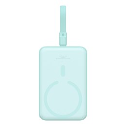 Mini Powerbank MagSafe 10000mAh 20W z kablem Lightning do iPhone 0.3m niebieski