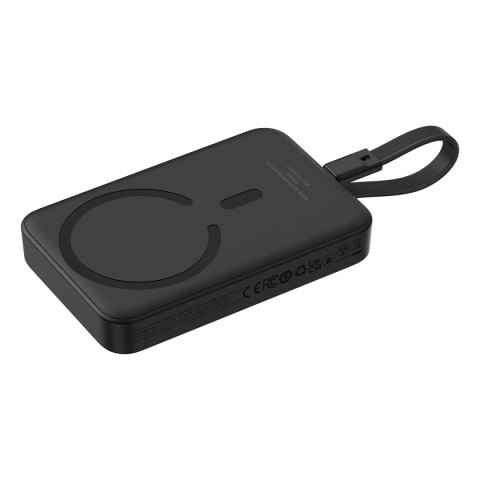 Mini Powerbank MagSafe 10000mAh 30W z kablem USB-C 0.3m czarny Mini Powerbank MagSafe 10000mAh 30W z kablem USB-C 0.3m czarny