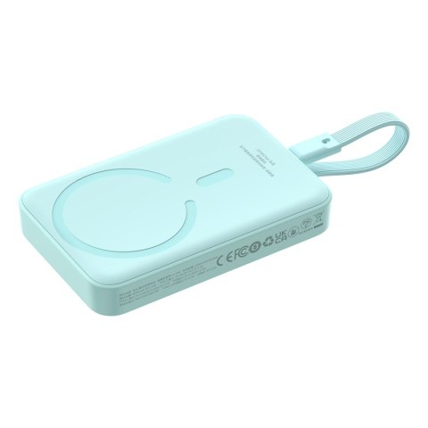 Mini Powerbank MagSafe 10000mAh 30W z kablem USB-C 0.3m niebieski Mini Powerbank MagSafe 10000mAh 30W z kablem USB-C 0.3m niebieski