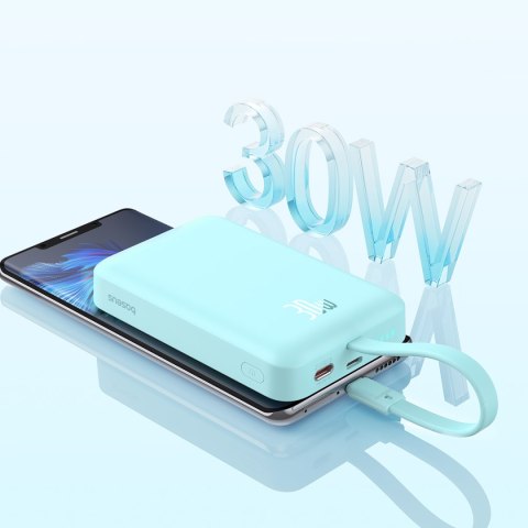 Mini Powerbank MagSafe 10000mAh 30W z kablem USB-C 0.3m niebieski Mini Powerbank MagSafe 10000mAh 30W z kablem USB-C 0.3m niebieski