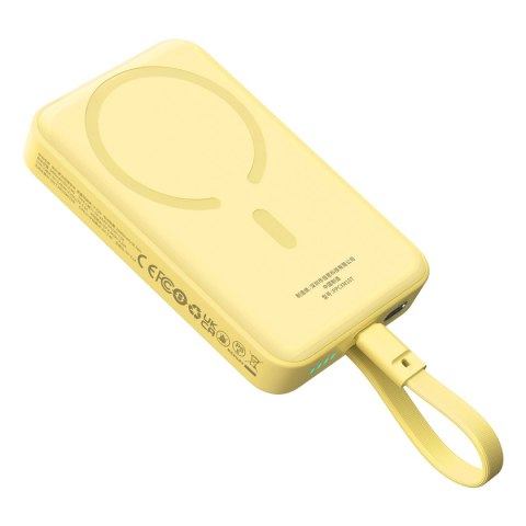 Mini Powerbank MagSafe 10000mAh 30W z kablem USB-C 0.3m żółty Mini Powerbank MagSafe 10000mAh 30W z kablem USB-C 0.3m żółty